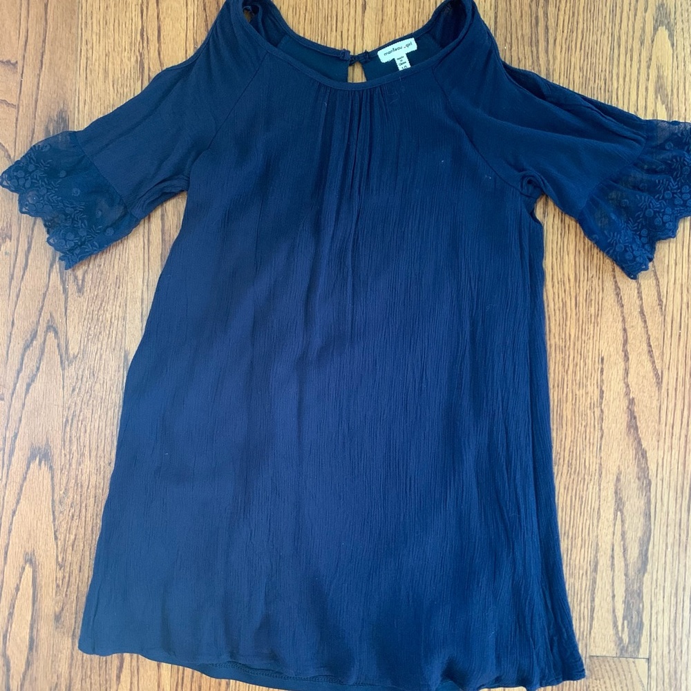 Dark blue girls dress, size 10 by monteau girl.